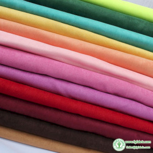 Solid color Faux Suede Thin fabric satin backing For Clothing Garment Micro Suede Material Bags Shoes Sofa Cover Pillow