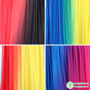 2 tone ombre spandex fabric gradient elastic material for Dancing Latin Costume Clothing Stretch Fabric by Yard