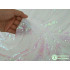 White Pink Iridescent Sequin Fabric Sparkly 3mm Sequins Fabric for Clothes Making Wedding Dress