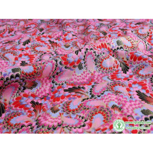 Peacock Feather Bronzing Cotton Fabric Patchwork Sewing Material Diy Clothing By The Yard