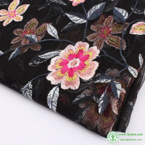 New design Flower Net Embroidered Fabric African Lace Material Sew On Wedding Dress Clothes Fabric Patchwork Diy