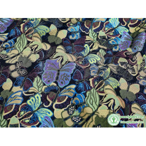 Metallic thread Butterfly jacquard fabric brocade 150cm wide - sold by the meter