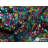 Multicolor Sequin Fabric 3mm Sparkly sequins Fabric For Clothes making wedding dress 130cm wide sold by yard