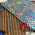 Width 59inch Lycra Spandex Stretch Bronzed Fabric Fish Scales Zentai Tight Swimwear Stage decorative laser Cloth