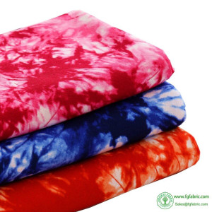 Polyester Spandex Jersey Fabric Navy Tie Dye Style Print Fabric 45*165cm TJ1300