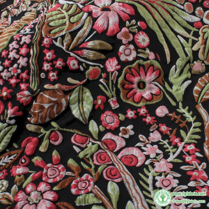 Beautiful Floral Brocade Jacquard Fabric Women Garments Curtain Upholstery Falla Fabric 145cm By Yard