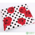 Red roses flower dots pattern Cotton twill fabric for making clothes blouse hats DIY sewing