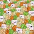 Pure Cotton Canvas Green Digital Printing Cartoon Panda Tiger Rabbit for Bags DIY Handmade by Half Meter