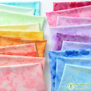 Patchwork Cotton Fabric Handmade DIY Watercolor Smudged Gradient for Sewing Clothes Dresses by Half Meter