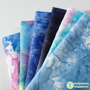 Tie Dye Denim Fabric Thin for Sewing Summer Clothes Dresses Colourful by Half Meter