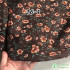 Vintage Fabric Printed Cotton Linen Small Floral Plaid for Sewing DIY Handmade Per Meters