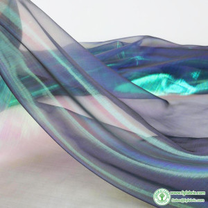 Bright Shiny Iridescent color voile organza fabric for dress making 150cm wide, sold the length by the yard (91cm)