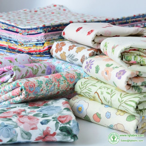 Cotton Twill Fabric Patchwork Flowers Pastoral Floral Printed for Sewing Bedding DIY Handmade by Half Meter