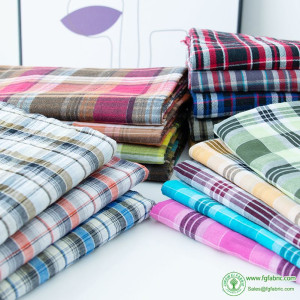 Thin Pure Cotton Plaid Fabric British Style For Sewing Shirt Top Skirt DIY Handmade By Meters