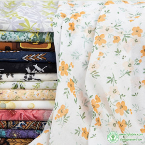 Chiffon Printed Fabric Polyester Summer Floral for Sewing Dresses Clothes by Half Meter