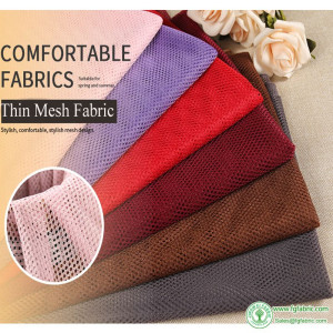 Thin Soft Diamond Sportswear Lining Air Mesh Fabric for Sewing Clothes Sportswear Lining Mes Laundry Net Bag by the Meter