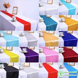 Pure color satin color table butyl flag high-density side whipstitch wedding decoration silk tea table mat