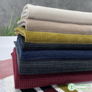 Thickened Waffle Chenille Small Fragrance Fabric Matte Knitted Stretch Pants Sweater by Half Meter