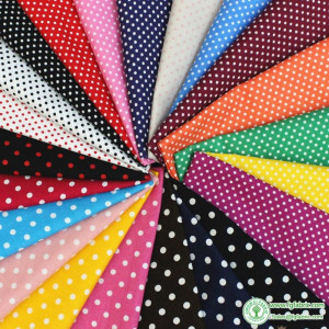 Polka Dot Cotton Fabric Printed Poplin Handmade DIY 3.5mm 2mm Dots for Sewing Per Half Meter