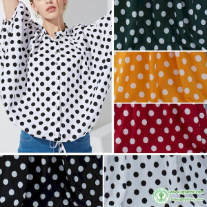 dia. 3cm Polka Dots Chiffon Fabric Summer Women Dress Making 150cm Wide Sold By Meter