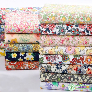 Liberty Flowers Muslin Cotton Poplin Printed Fabric Floral Quilting Dresses DIY Patchwork and Needlework Per Half Meter