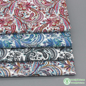 Ethnic Bandana Paisley Fabric Floral Cotton Printed Poplin for Sewing Dresses DIY Handmade Dolls Accessories Per Half Meter