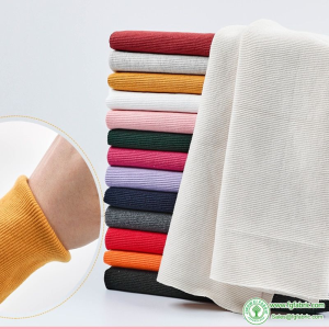 Cotton Knit Stretch Rib Fabric Sweatshirt Garment Cuffs Neckline Elastic For Sewing Clothes