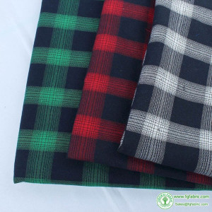 Brushed Plaids Checked Fabric Polyester Cotton Fabric Winter Blouse Green Red Cloth 145cm wide by meter