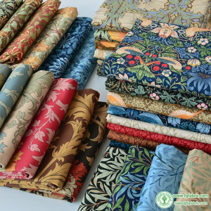 William Morris Fabric Cotton Digital Printing Classic Flower Printed Handmade Crafts Supplies Per Half Meter