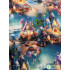 Cotton Fabric Digital Printing HD Fairy Tale Dream House Elf for DIY Handmade Sewing Clothes Bags Dresses by Half Meter