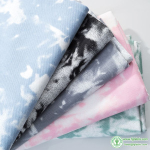 Cotton Polyester Blend Denim Fabric Colorful Tie Dye for Sewing Clothes Pants per Half Meter