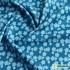 Blue Cherry Blossom Wave Ethnic Cotton Geometric Pattern Digital Printing Fabric For Quilting Clothes DIY Handmade By Half Meter