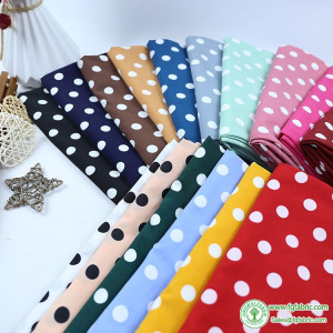 Large Small Polka Dot Stripe Printed Elastic Chiffon Drape Fabric for Sewing Tops Dress Blouse By Meters