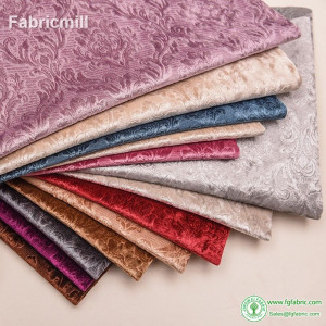 3D Embossed Velvet Fabric For Pillowcase Cushion Wedding Background Soft Package Fabrics For Furniture By Meters