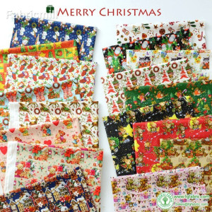 Christmas Fabric Cotton Digital Printed for Sewing Clothes Socks Christmas Decoration by Half Meter