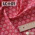 Pure Cotton Fabric Handmade DIY Khaki Red Clothes Bag Pastoral Floral for Sewing by Half Meter