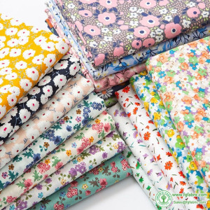 Pure Cotton Printed Small Floral Fabric Poplin for Quilting Clothes DIY Doll Clothes Dresses By The Half Meter