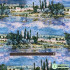 Vintage Oil Painting Muslin Cotton Digital Printed Fabric For Sewing Clothes Bags Per Meters