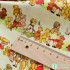 Pure Cotton Fabric Cartoon Bear Girl Pastoral Flowers Digital Printing Handmade DIY by Half Meter