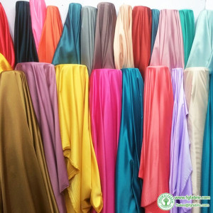 High Density Matte Satin Fabric Solid Color For Sewing Wedding Dress Lining Cosplay Clothes DIY Handmade By Meters