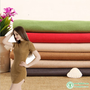 High Stretch Suede Fabric Knit Single-sided Brushed Elastic Cloth for Sewing Dresses Clothes by Half Meter