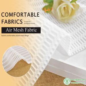 White Long Hole Air Mesh Fabric for Car Wiper Mesh Breathable DIY Handmade Clothes Per Meters