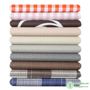 Waterproof PVC Grid Outdoor Fabric for Tablecloth Home Decor Upholstery Fabric for Furniture