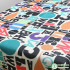 Graffiti City Thicken Cotton Polyester Linen Upholstery Fabric for Sofa Tablecloths Home Textile by the Meter