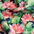 Rainbow Leaf Cotton Printed Muslin Fabric Digital Printing DIY Doll Clothes for Sewing Tote Bag Hair Ring By Half Meter