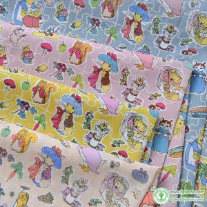 60S Pure Cotton Plain Digital Printed Fabric Plant Garden Handmade Children's Clothing Cotton Fabric Per Half Meter