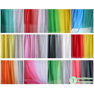 Light Weight Chiffon Fabric 2-tone Ombre Gradient Color 30D Sheer Chiffon Tissu Dress Fabric Sold By Yard