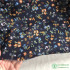 Vintage Fabric Printed Cotton Linen Small Floral Plaid for Sewing DIY Handmade Per Meters