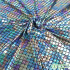 Iridescent Sparkly Scale Mermaid Fabric Hologram Spandex 2 Way Stretchy fabric for skirt tail swimwear - 60