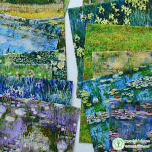 Oil Painting Fabric Sewing Clothes Quilting Pure Cotton DIY Handmade for Patchwork by Half Meter